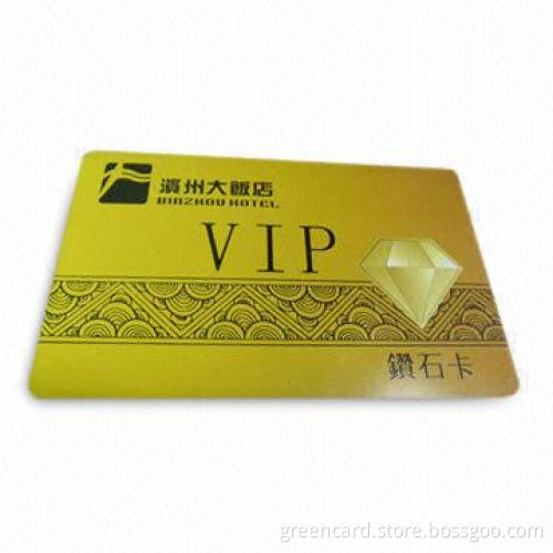 VIP Card with 0.3, 0.5, 0.76mm Thickness, Made of Plastic or Paper Material